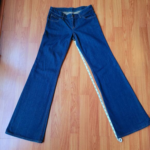 GUCCI New Flare Base Flared Jeans Premium Blue Denim Size 26 Bell Wide Bottoms - Picture 15 of 16